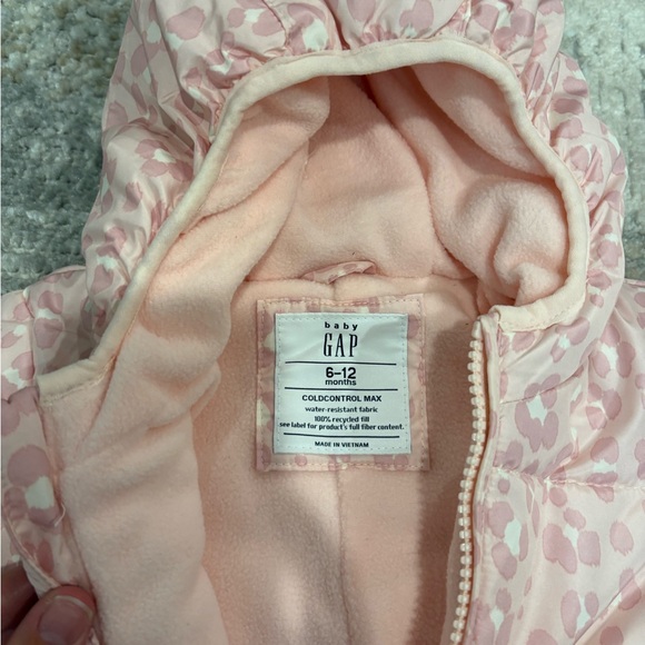 GAP Baby Pink Patterned Snowsuit - Picture 4 of 4